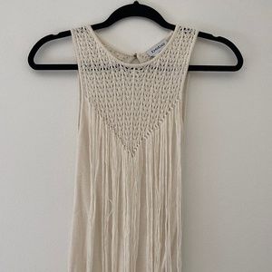 Bebe fringe sleeveless top